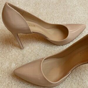 Shoe Dazzle, Size 9.5 ANNAKAY Pointed Toe Beige Pumps